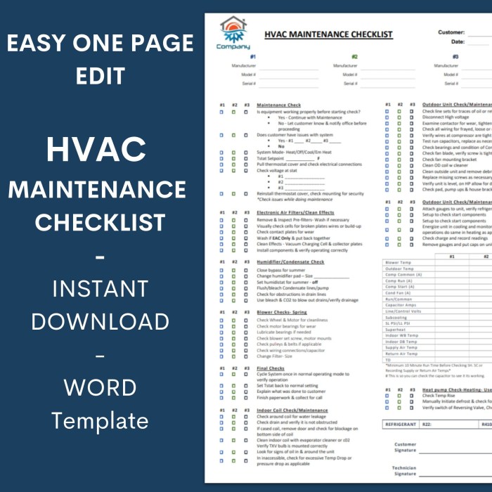 Hvac Install Checklist at Brianna Fornachon blog
